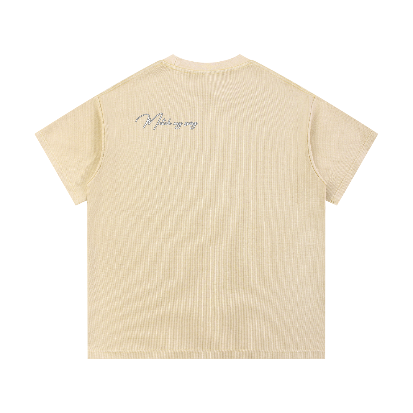 MATCH MY SWAG Mineral Wash Waffle Knit Logo T-Shirt