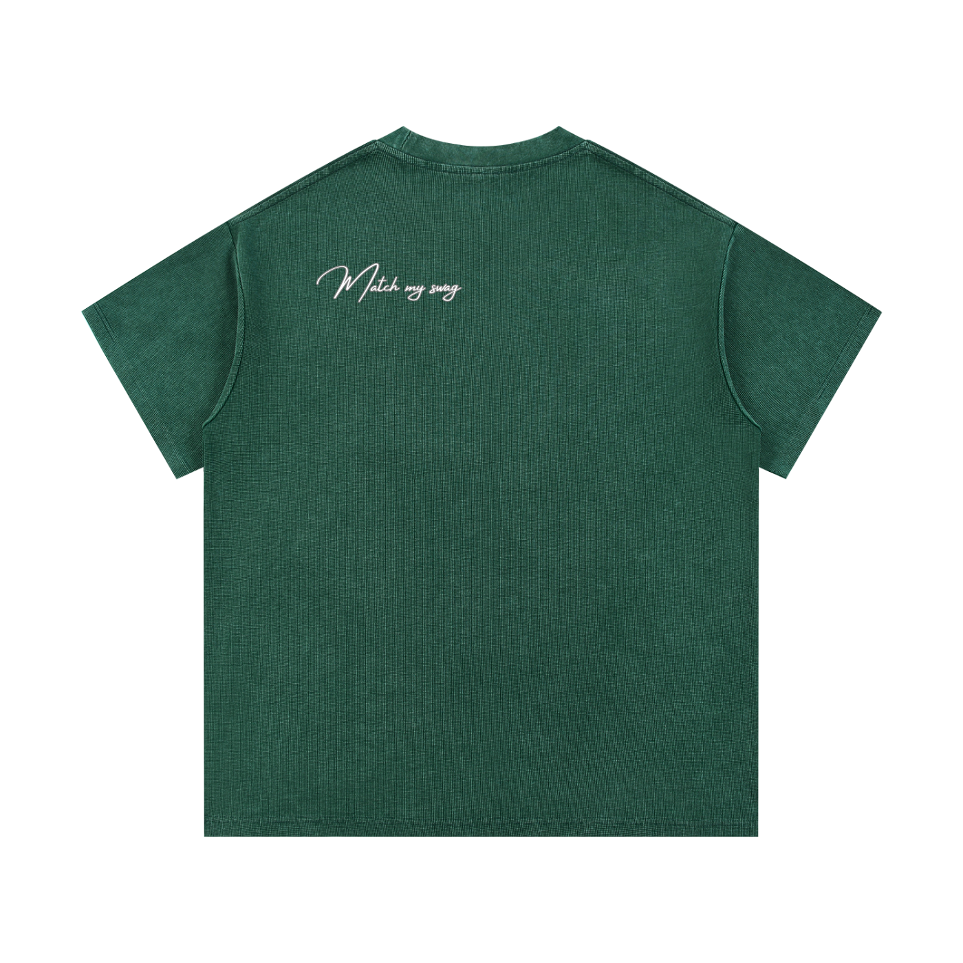 MATCH MY SWAG Mineral Wash Waffle Knit Logo T-Shirt