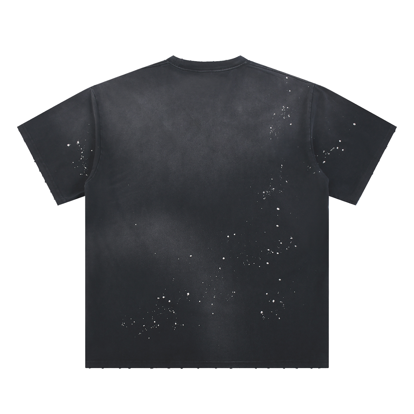 NO LOVE FOUND Hand-Frayed Sunfade Paint Splatter T-Shirt