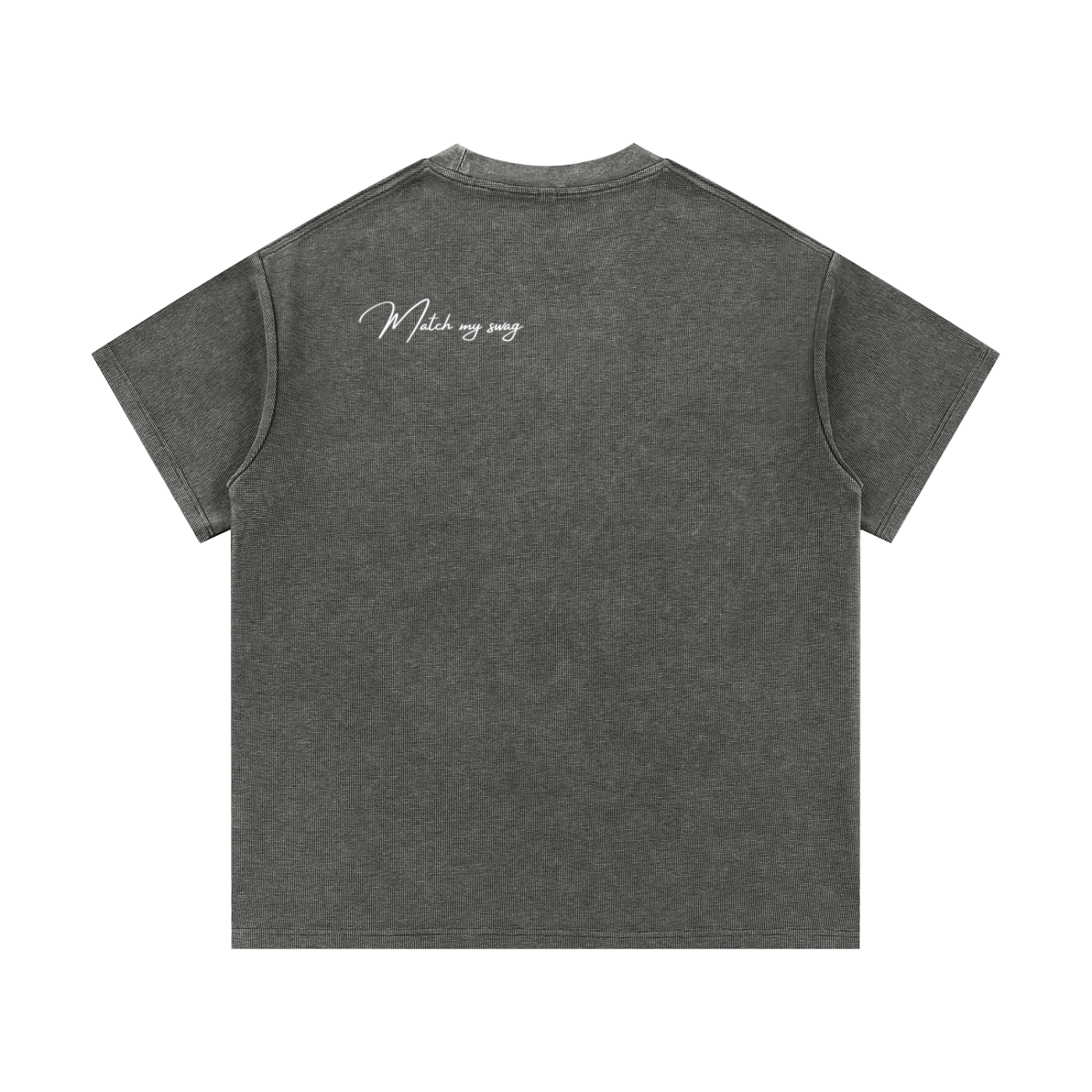 MATCH MY SWAG Mineral Wash Waffle Knit Logo T-Shirt