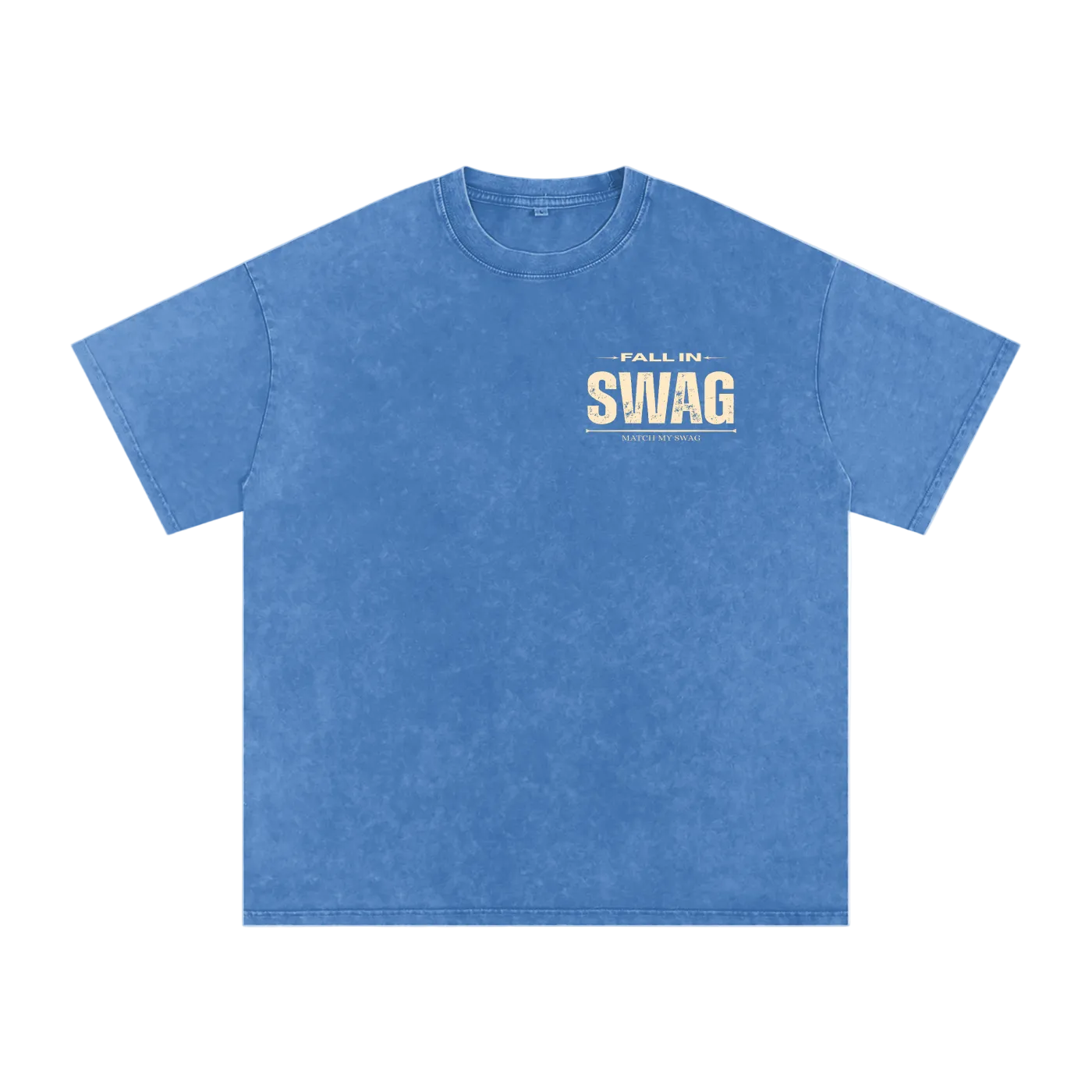 FALL IN SWAG Snow Washed Oversized Cotton T-Shirt