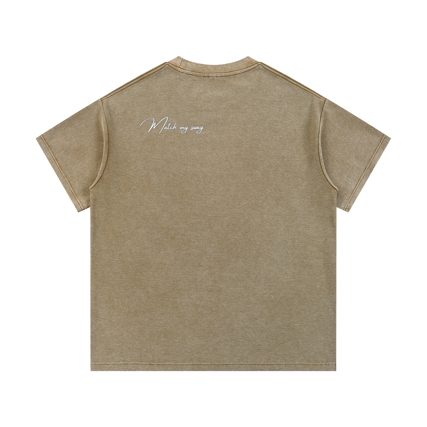MATCH MY SWAG Mineral Wash Waffle Knit Logo T-Shirt