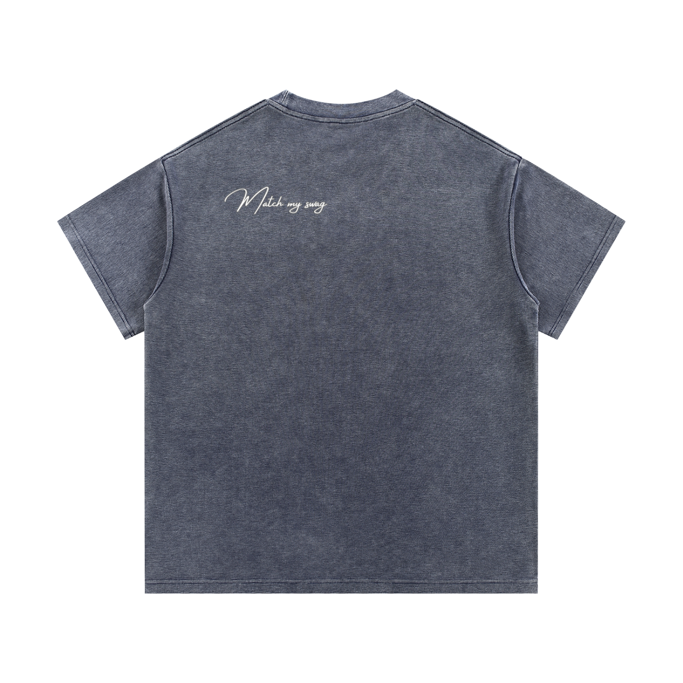 MATCH MY SWAG Mineral Wash Waffle Knit Logo T-Shirt