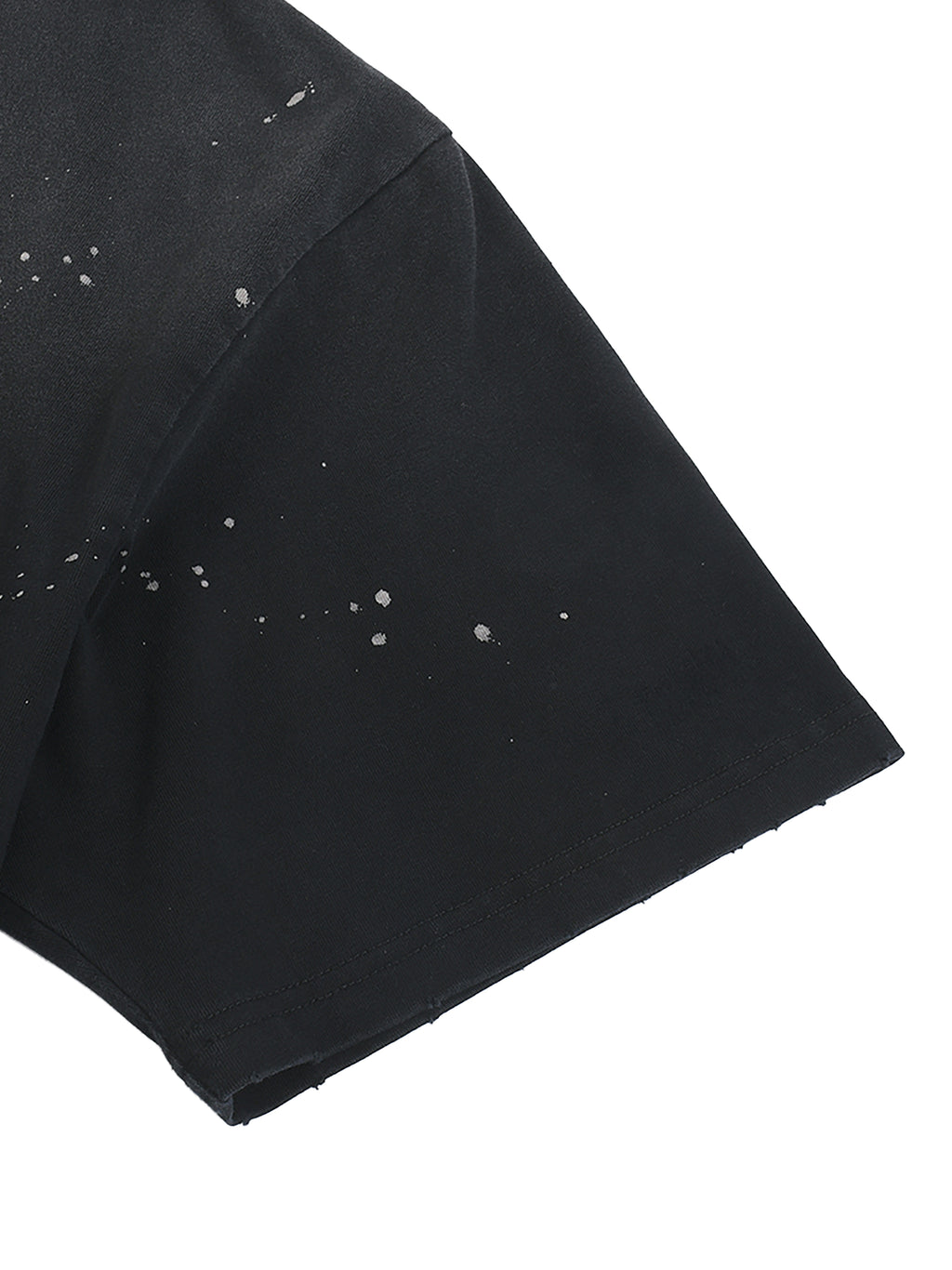 NO LOVE FOUND Hand-Frayed Sunfade Paint Splatter T-Shirt