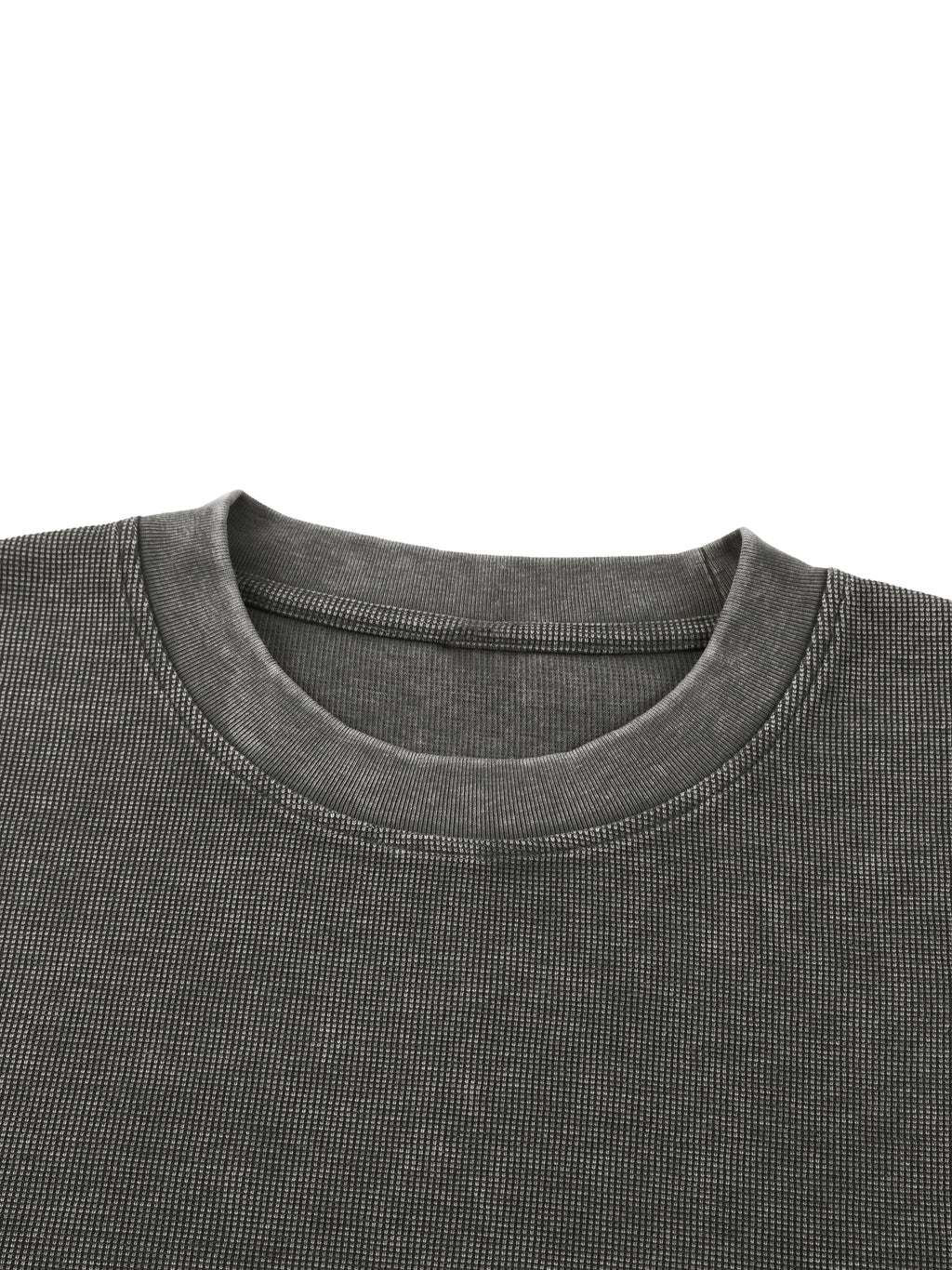 MATCH MY SWAG Mineral Wash Waffle Knit Logo T-Shirt