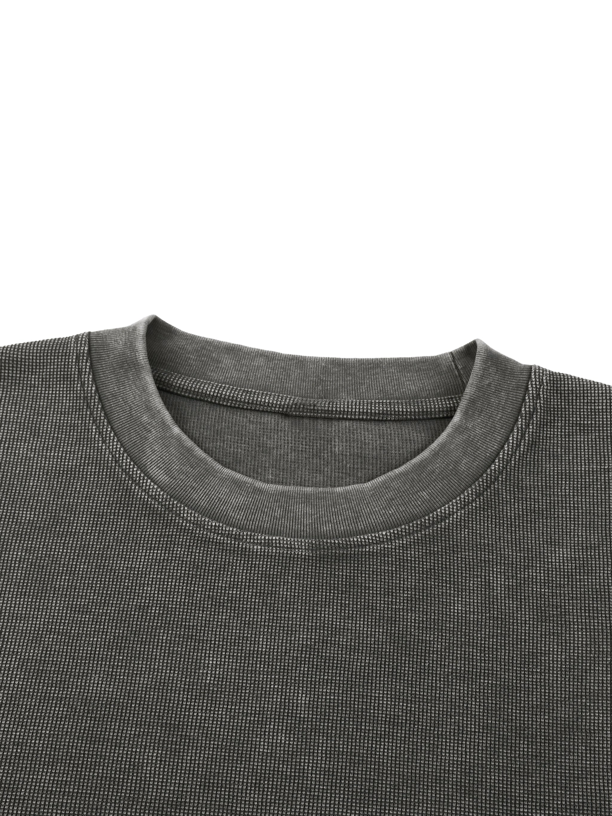 MATCH MY SWAG Mineral Wash Waffle Knit Logo T-Shirt