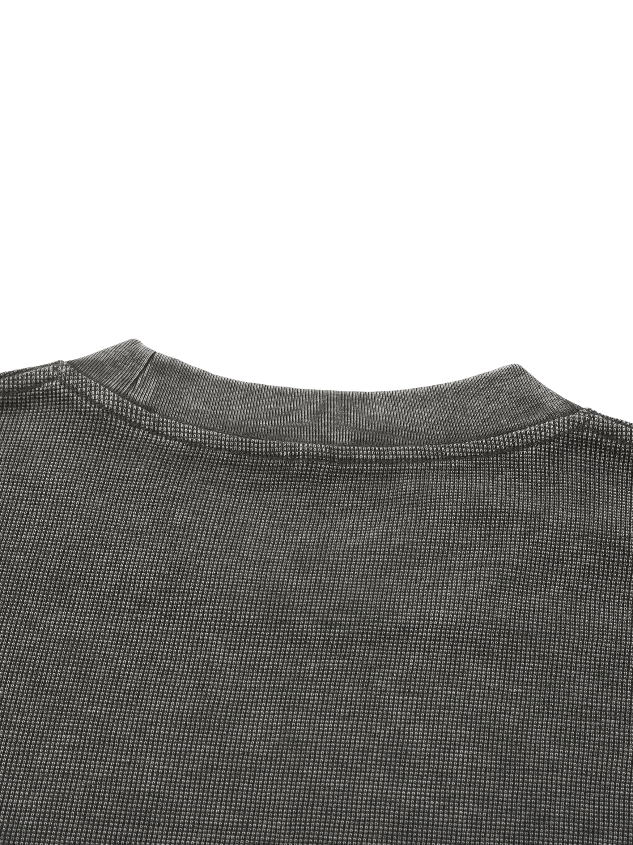 MATCH MY SWAG Mineral Wash Waffle Knit Logo T-Shirt