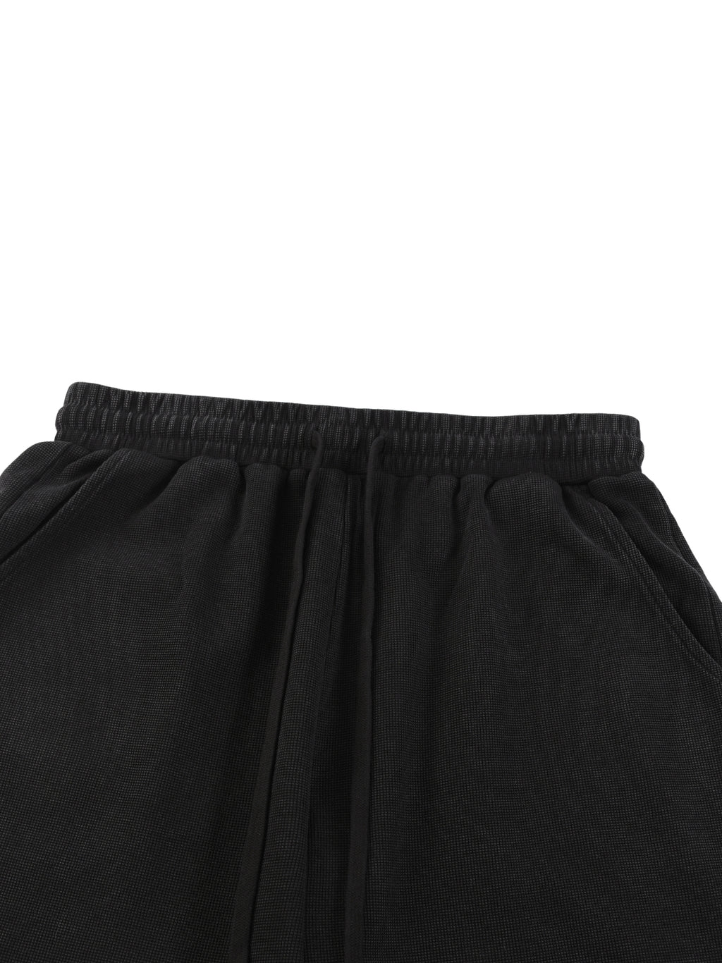MATCH MY SWAG Mineral Wash Waffle Knit Logo Shorts